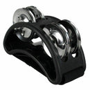 Percussion Foot Tambourine with Metal Jingles, Black B9Y7