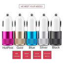 DC 3.1A Portable Mini 2-Port USB Universal Fast Car Charger For Phones laptopSD