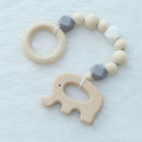Ins Nordic Style Wooden Beads Ornament Kids Toys For Baby Elephant Shaped W C2X4
