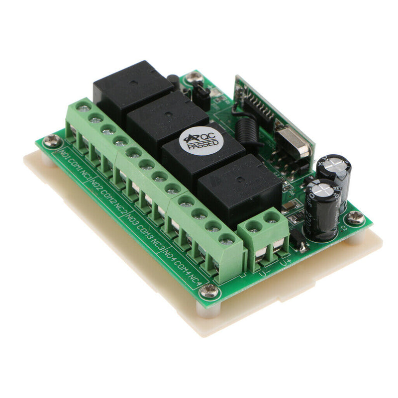 DC 12V 4 CH 433Mhz Smart Wireless Remote Control Switch Transmitter with Relay
