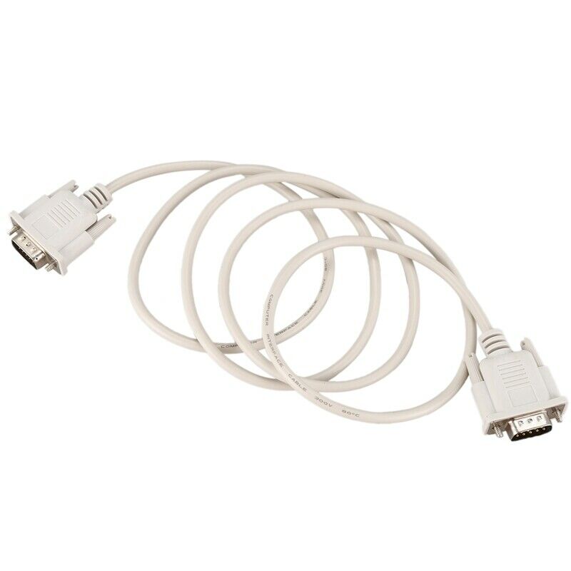 1.4M RS232 DB9 9 Pin Male to VGA Video 15 Pin Male Adapter Cable Light Gray Y9P1
