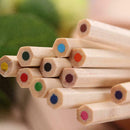 12color Wood Pencil Case Box Colour Pencils&Wooden Ruler Sharpener Set E3I1