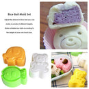 3pcs Bear Fish Elephant Shape Rice Ball Sushi Molds Suit Kid DIY Cook Tools