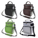 Vertical Portable Insulated Cooler Lunch Box Tote Picnic Storage Bag green
