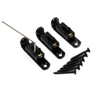 3Pcs Single Guitar Bridge for 3/4/5 String Guitar Cigar Box Banjo Parts black