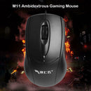 M11 Ambidextrous Gamer Mouse 4 Way Scroll Wheel Wired PC Computer Mice