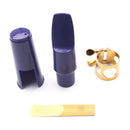 Plastic Alto Sax Saxophone Music Instrument Mouthpiece with Cap Buckle Reed
