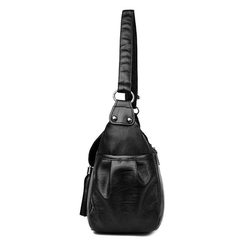 Tassel Women Casual Messenger Handbags Big Capacity Shoulder PU Leather Bag