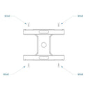 Black for DJI RoboMaster S1 Front Axle X Arm Educational Robot Aluminium Al E4C2