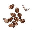 60Pcs Earring Ear Clip Base Findings Supplies Blank Pad Jewelry Accessories