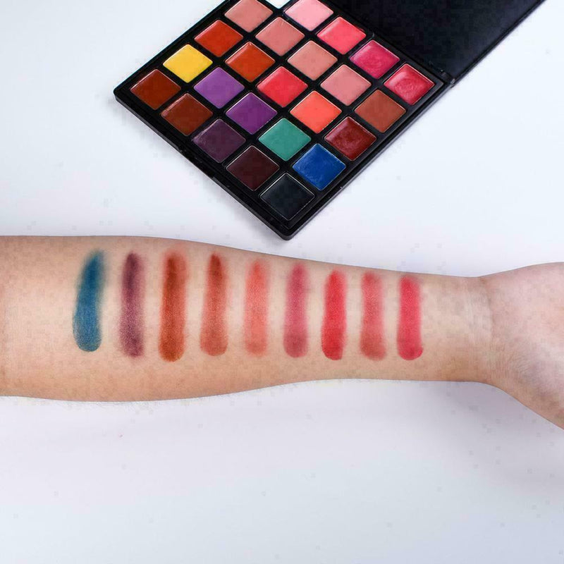 Beauty Glazed Eyeshadow Lipstick Palette 25 Color Eye Shimmer Shadows Water Q8C3