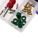71pcs/set A/C Rubber Gasket+ AC Valve Core+ Remover Tool Assortment Kit