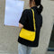 Women Solid Evening Clutch Shoulder Handbags PU Leather Totes Bags (Yellow)