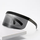 9 Pieces Unisex Retro Oversized Visor Sunglasses One Piece Lens Party Shades