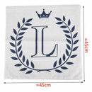 18 x 18 inch Linen Throw Pillow Case Leaf Letters Pattern Decorative Square