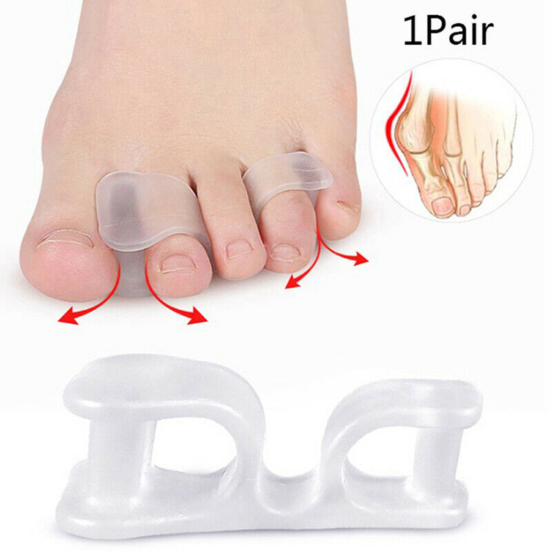 1 Pair Silicone Toe Separator Spreader Correction Pain Relief Hallux ValgusB Hn
