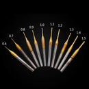 10x 0.6-1.5mm PCB Titanium Plating Drill Bit Set Engraving Cutter CNC End Mill