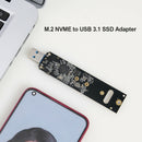 NVMe to USB Adapter 10Gbps M.2 M Key SSD to to USB 3.1 Gen 2 Type A Card