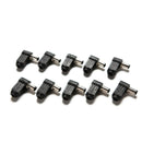 10x Right Angle 2.1x5.5mm 2.1mm DC Power Male Plug Soldering Connector Blac Hn