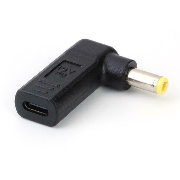 90 Degree USB3.1 USB-C Type-C Female to 5.5x2.5mm DC Male Plug Adapter #JT1