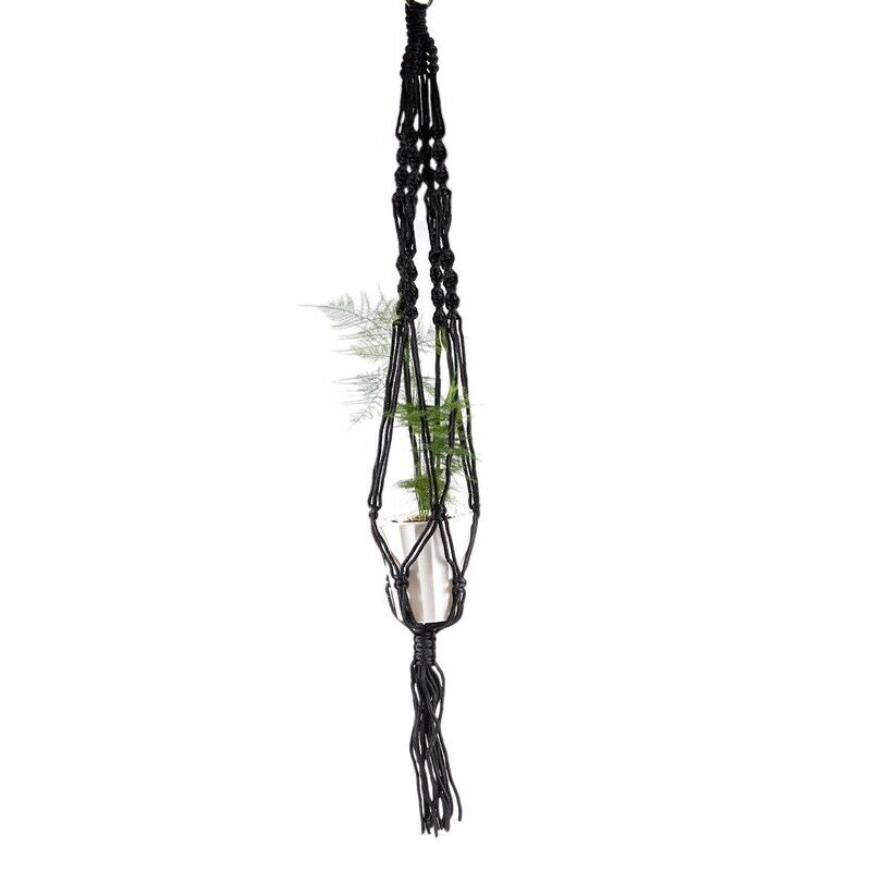 Handcrafted Braided Natural Jute Macrame Hanging Basket Plant Pot Holders G