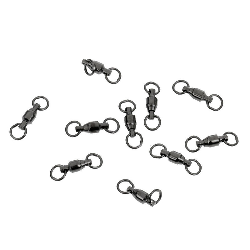 50 Pieces Ball Bearing Swivels Heavy Duty Rings Fishing Swivels Snaps 3#