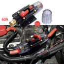 12V Car Stereo Audio Circuit Breaker Inline Fuse Fits 4-8 Gauge Wire 60 Amp