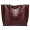 Women'S Soft Leather Tote Shoulder Bag From Tassel Handbag(Red Wine) F3T3