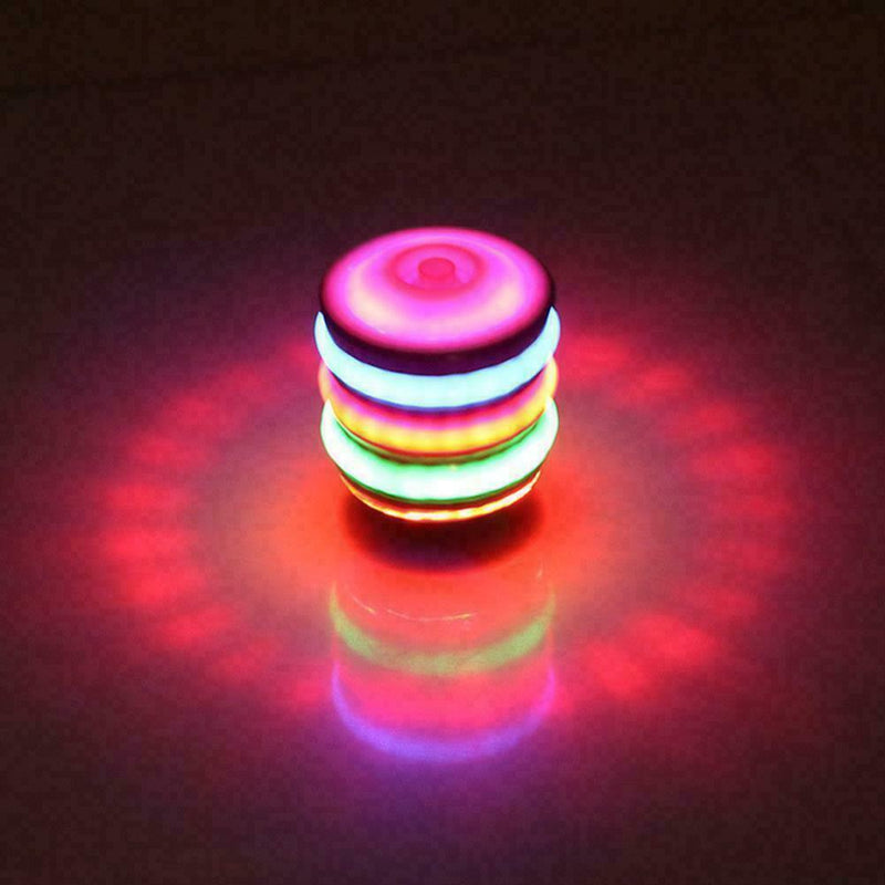 Children's Colorful Glowing Gyro Toys Music Electric Hot Wooden Gyros Y3U8