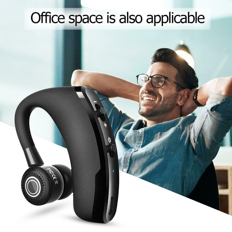 V9 Handsfree Wireless Business Bluetooth Headset with Mic for Driver Sports AU