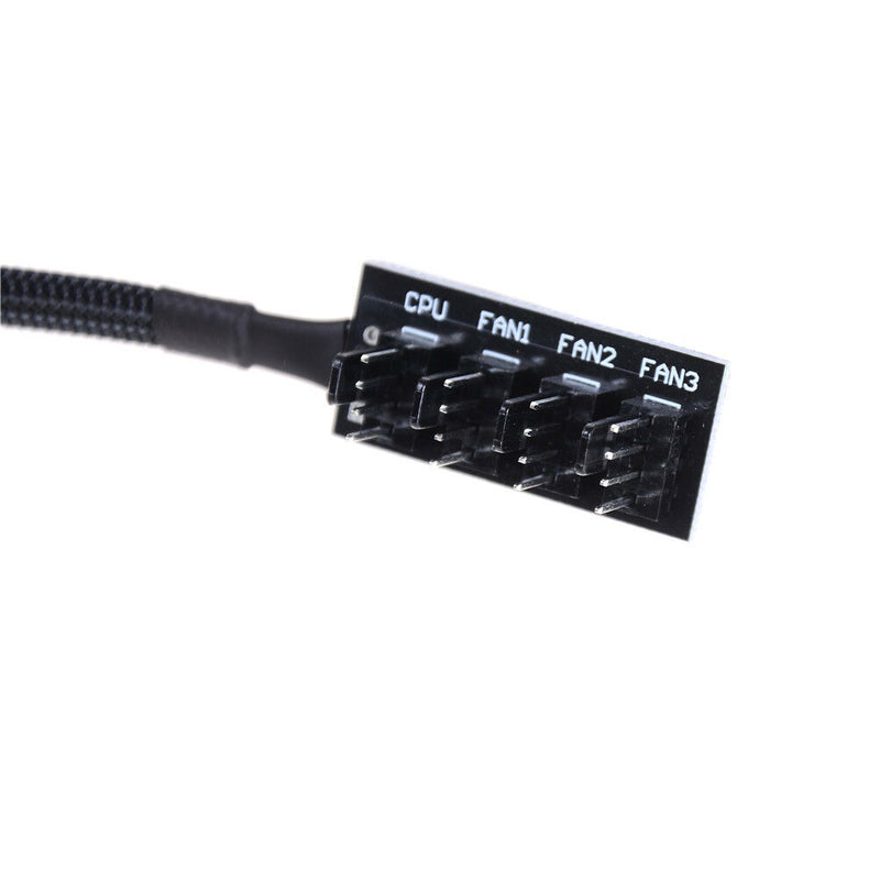 1 To 4 4-Pin TX4 PWM CPU Cooling Fan Splitter Adapter Braided Power Cable ME