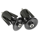 4x Aluminum Bicycle Handlebar Grips Handle Bar Cap End Plugs Black+Blue