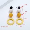 Fashion Women Circle Ball Dangle Ear Stud Geometric Earrings Casual Jewelry