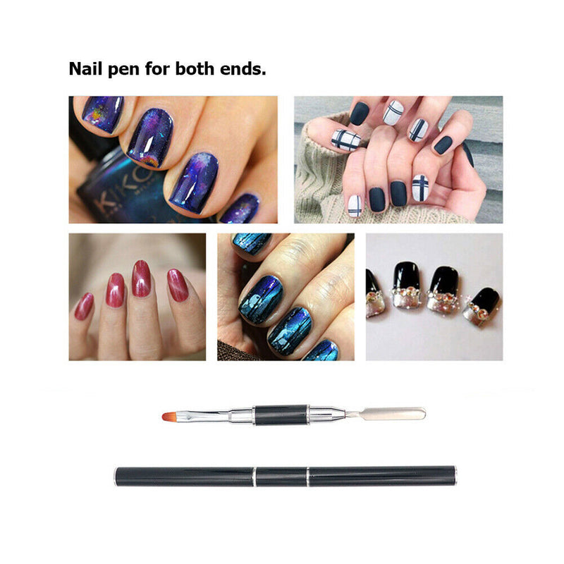 Double-head Manicure Tip Builder Pen Nail Art Glue Brush Phototherapy Pen