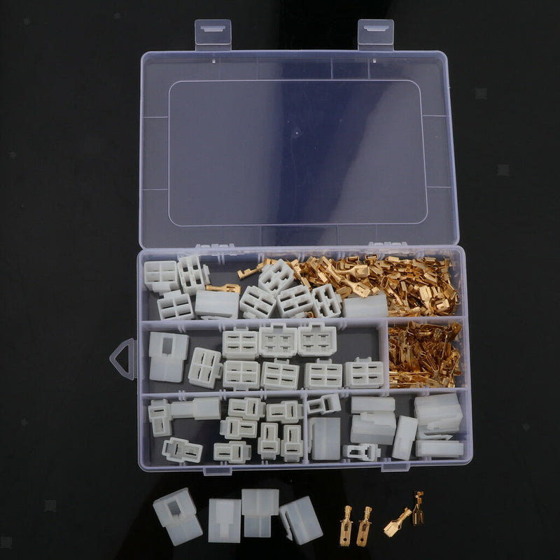 20 Kits 2 4 Pin 6.3mm Crimp Terminal Cable Locking Male Female Connector