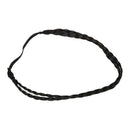 5X(Bohemian Double Hair Braid Plait Headband - Black C7M4)
