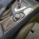 Carbon Fiber Abs Plastic Interior Multimedia Panel Cover Trim For Bmw 3 Ser