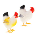 2 Pcs Lifelike Feathered Chick Home Adornment Decoration Handmade Crafts