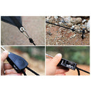4 Packs 1/8'' Adjustable Heavy Duty Rope Ratchet Clip Hanger Tent Tensioners