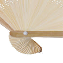 30 pcs Silk Wedding Hand Fan with organza gift bag(white)