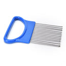 Easy Onion Holder Slicer Vegetable Tools Tomato Cutter Stainless Steel Kitchenï¼D