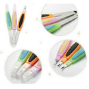 1pc 2 in 1 Metal Nail File Cuticle Remover Trimmer Buffer Manicure tool OZ