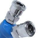 1/4BSP Female 2 Way Pass Quick Connect Coupler Air Hose Coupling Tool Silve
