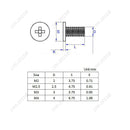 60Pcs M2.5*4-12mm Phillips Low Profile Wafer Head Machine Screws Kit Zinc Plated