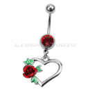 Surgical Steel Navel Rings Crystal Belly Button Ring Piercing Jewelry Beauty x 1