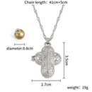 Stainless Steel Cross Urn Pendant Cremation Ashes Memory NecklaceBX