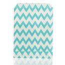 25 X Stripe Paper Party Bags Snack Candy Bags Blue