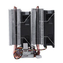 1X(LANSHUO 4 Heat Pipe 4 Wire Without Light Double Fan Cpu Fan Radiator Coo