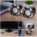 USB 2.0 Notebook Speakers Wired Stereo Mini Computer Speaker for Desktop La X3W2