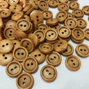 200Pcs Wooden 2 Holes Round Sewing Buttons DIY Craft Scrapbooking 13mm 15mm